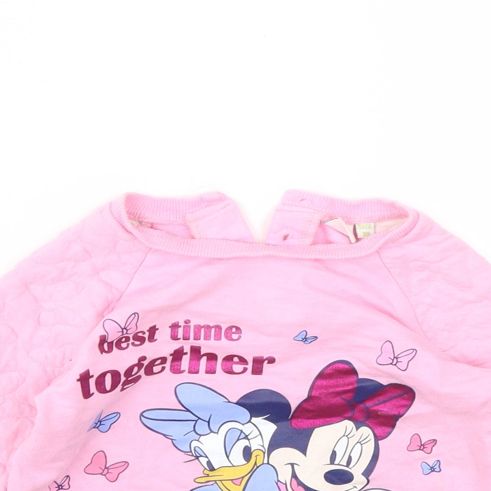 Disney Baby Girls Pink   Pullover Hoodie Size 2-3 Years