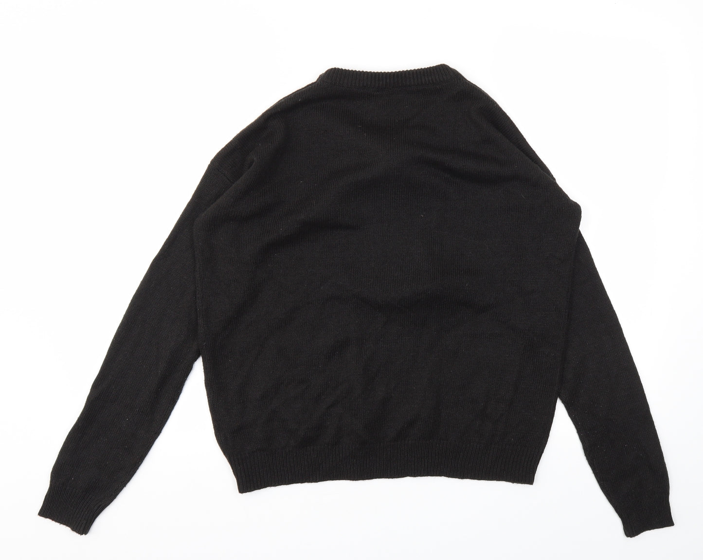 BRAVE SOUL  Womens Black Animal Print  Pullover Jumper Size 12