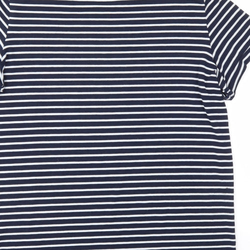 Dorothy Perkins Womens Blue Striped  Basic T-Shirt Size 12