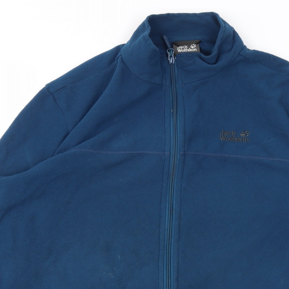 Jack Wolfskin Mens Blue   Full Zip Hoodie Size XL