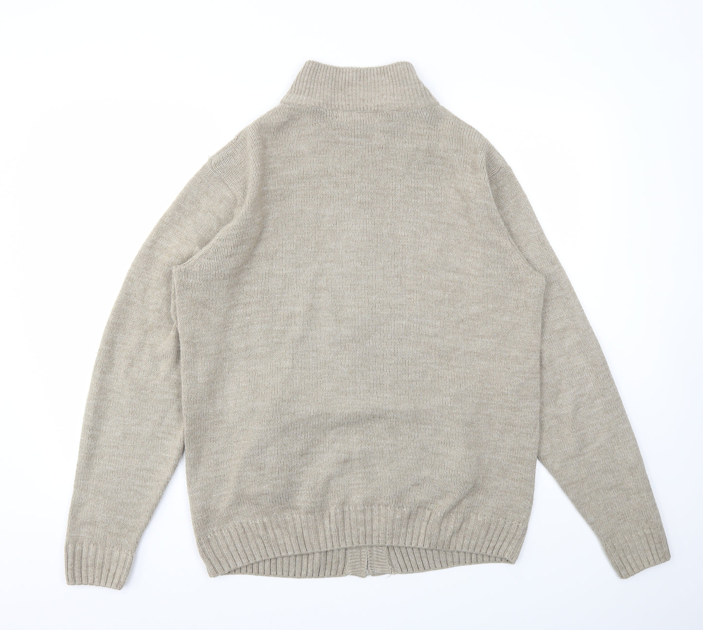 PREMIER MAN Mens Beige   Full Zip Sweatshirt Size M