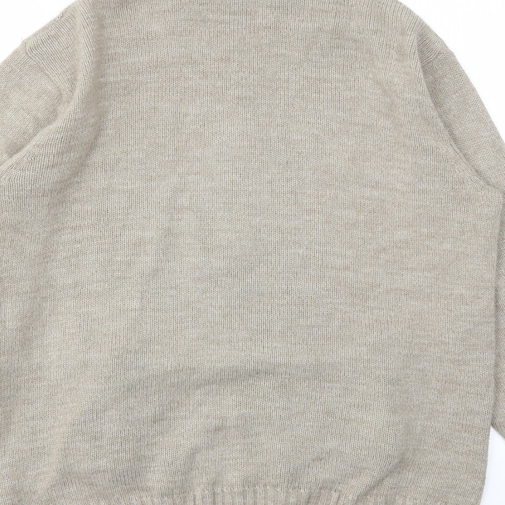 PREMIER MAN Mens Beige   Full Zip Sweatshirt Size M