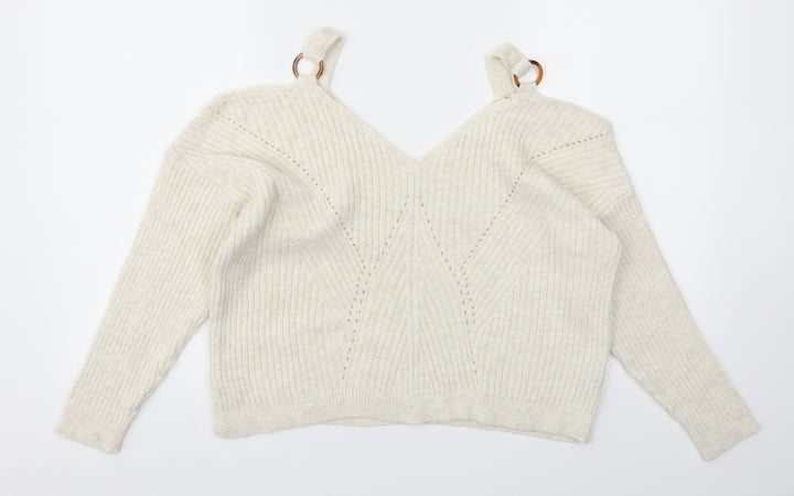 Miss Selfridge Womens Beige   Pullover Jumper Size 10