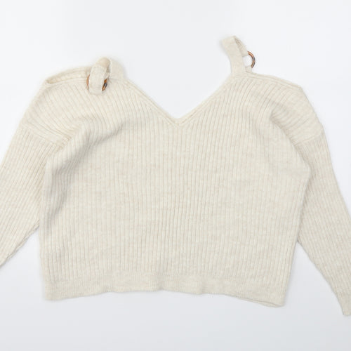 Miss Selfridge Womens Beige   Pullover Jumper Size 10