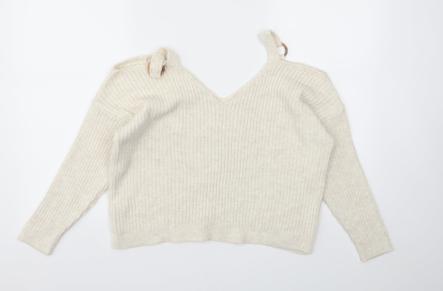 Miss Selfridge Womens Beige   Pullover Jumper Size 10
