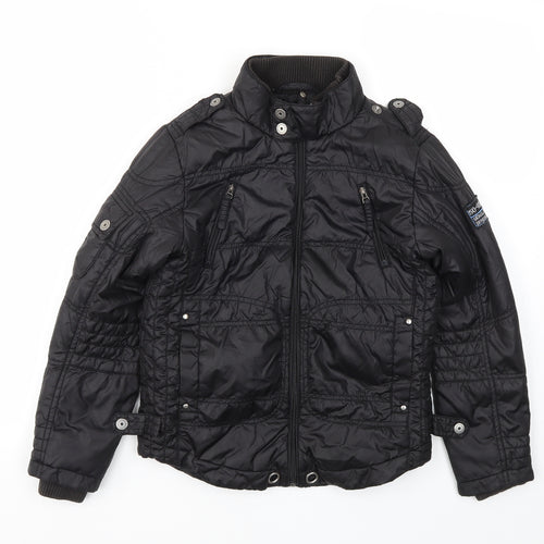 LITTLE UNIT Boys Black   Basic Coat Coat Size 9 Years