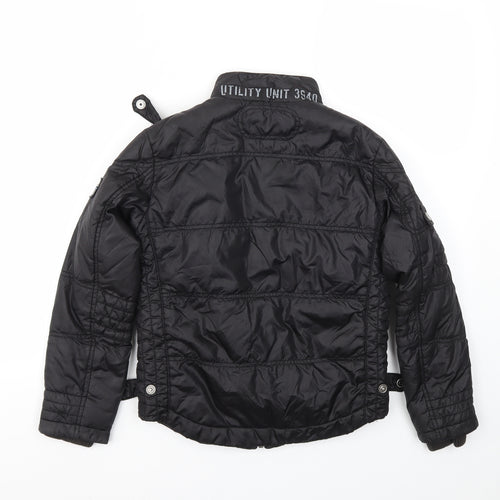 LITTLE UNIT Boys Black   Basic Coat Coat Size 9 Years
