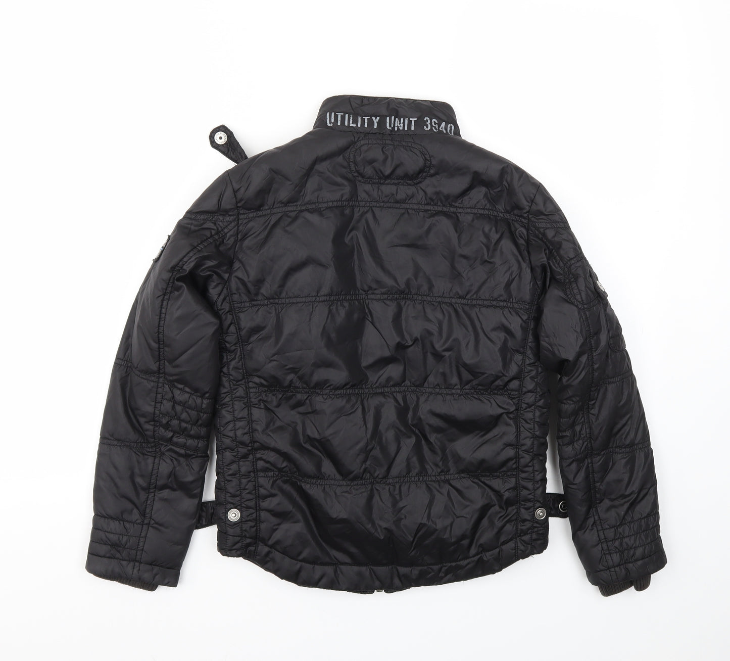 LITTLE UNIT Boys Black   Basic Coat Coat Size 9 Years