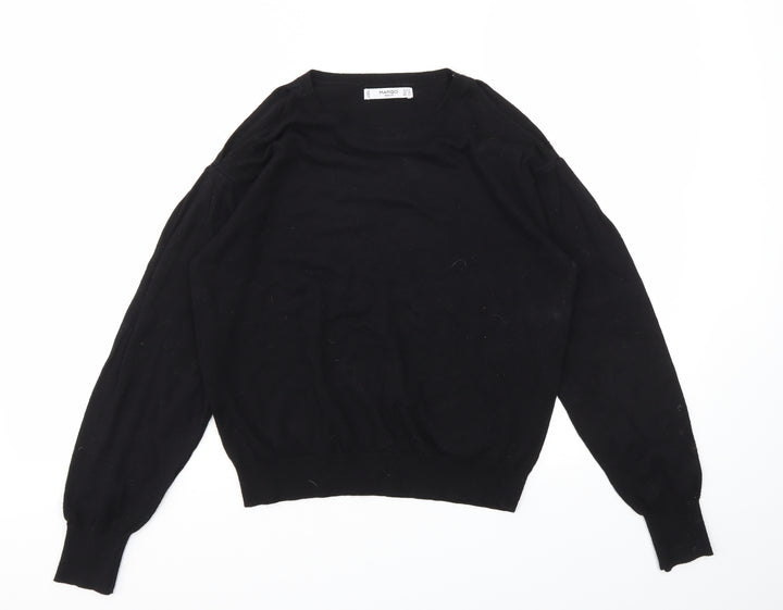Mango Womens Black Basic T-Shirt Size S