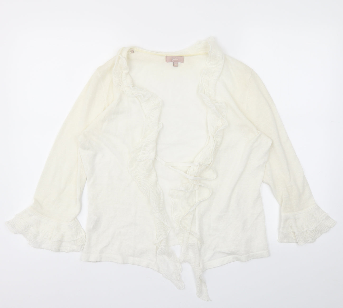 Soon Womens Ivory   Cardigan Jumper Size 14