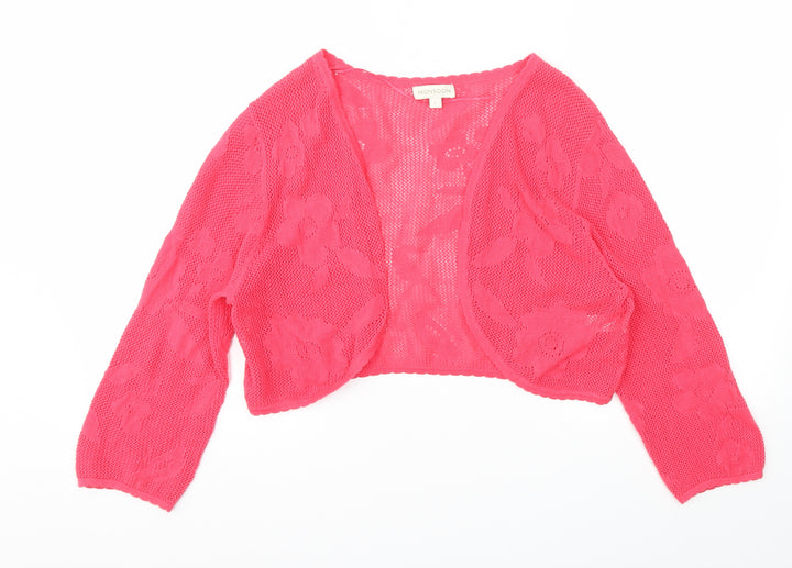 Monsoon Womens Pink Cardigan Jumper Size L