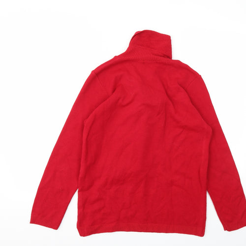 Monique Womens Red   Pullover Jumper Size S
