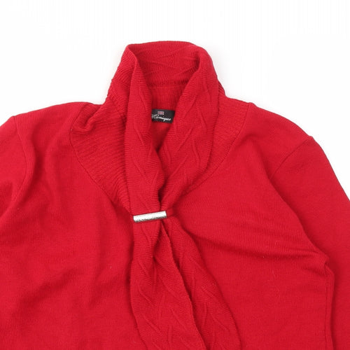 Monique Womens Red   Pullover Jumper Size S