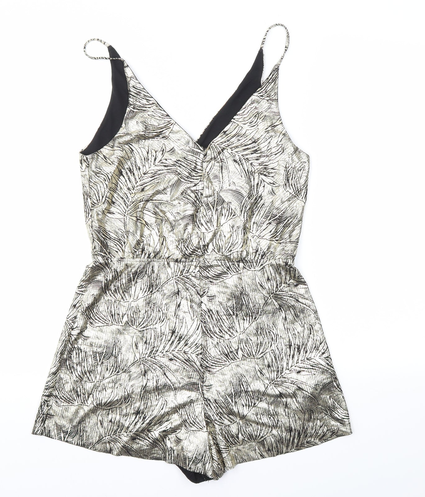 TOPSHOP  Womens Gold   Jumpsuit One-Piece Size 10