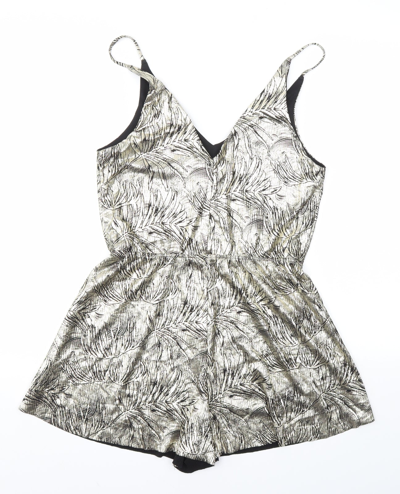 TOPSHOP  Womens Gold   Jumpsuit One-Piece Size 10