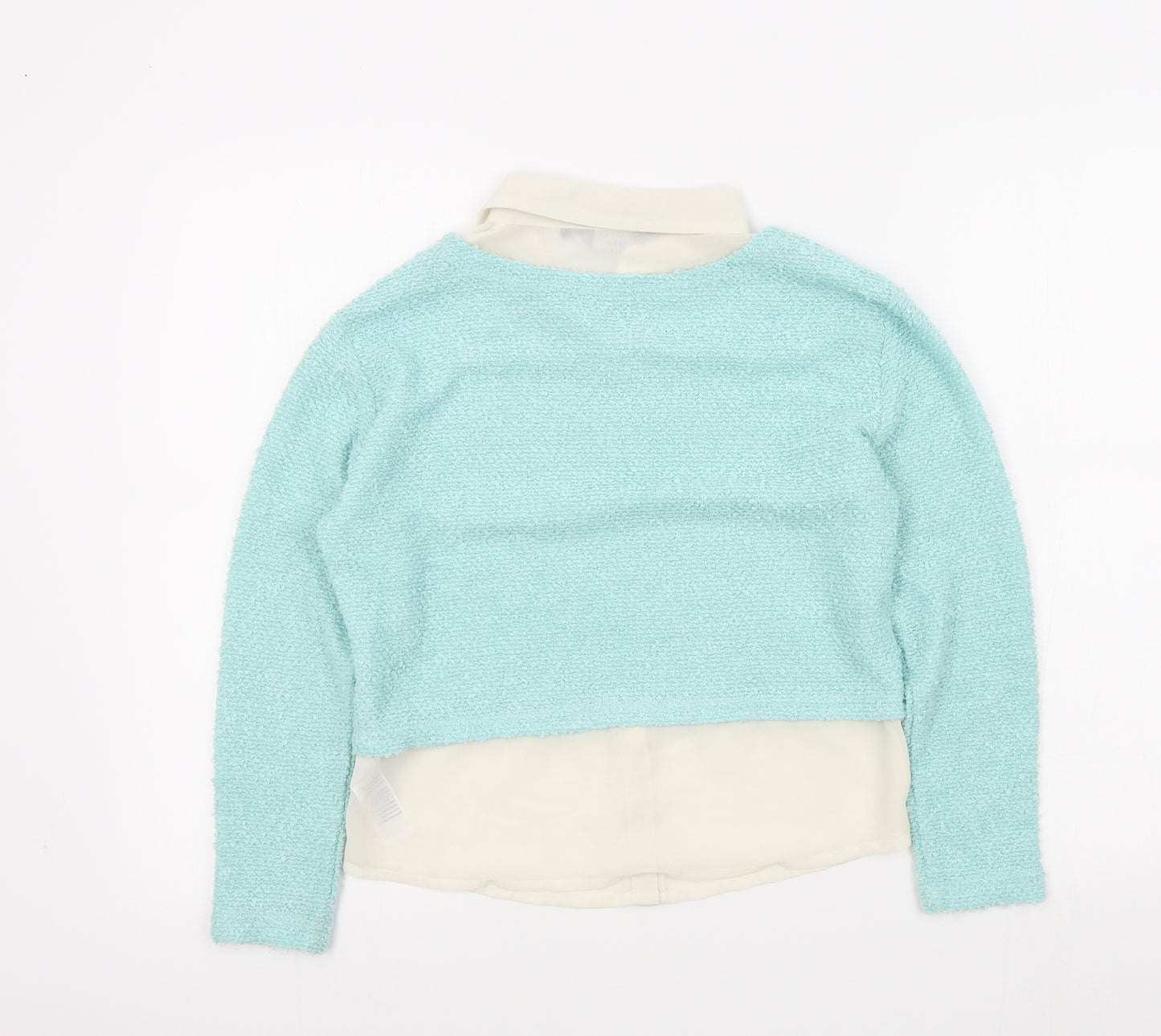 New Look Girls Green Colourblock  Pullover Jumper Size 10-11 Years