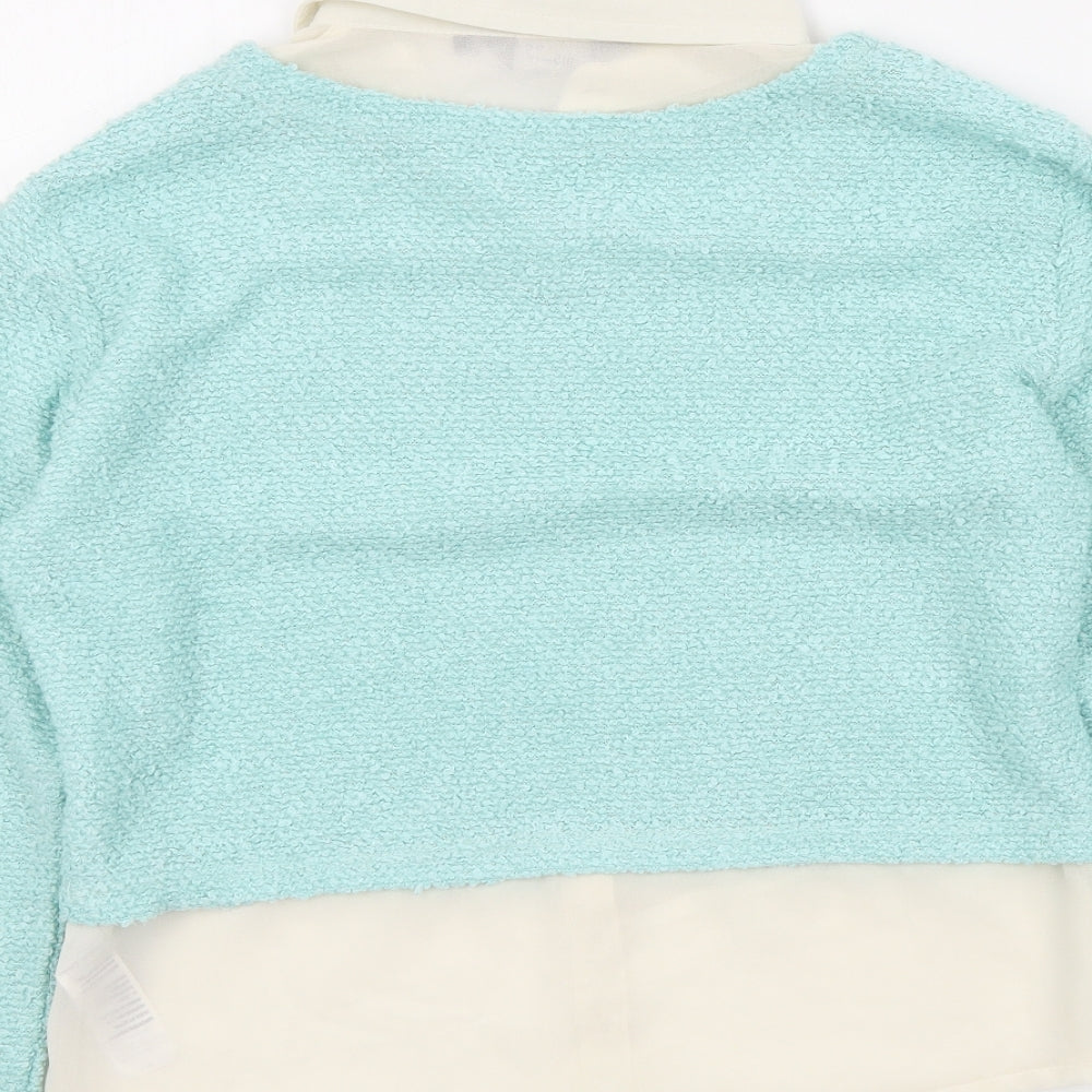 New Look Girls Green Colourblock  Pullover Jumper Size 10-11 Years