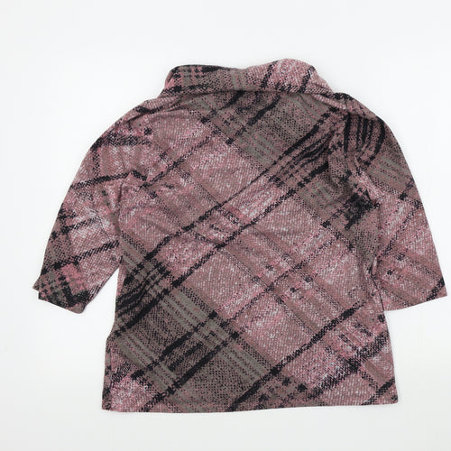 TIGGI Womens Pink Geometric  Pullover Jumper Size 14