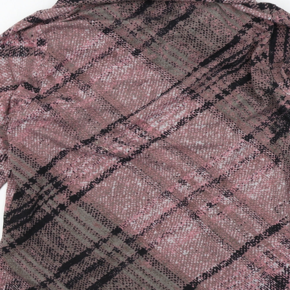 TIGGI Womens Pink Geometric  Pullover Jumper Size 14