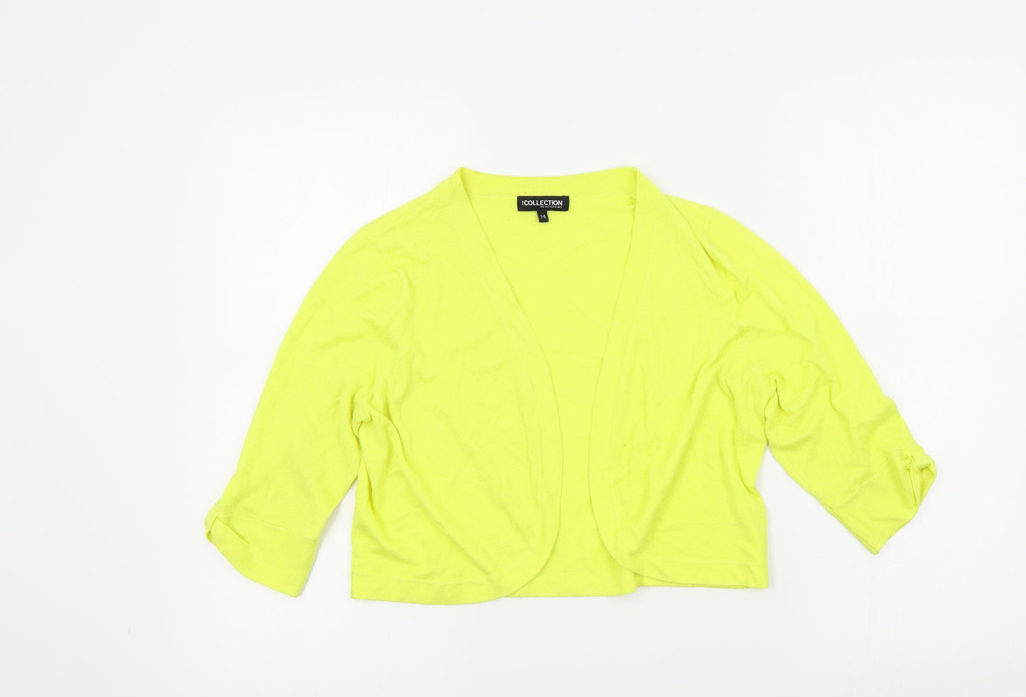 Debenhams Womens Yellow   Cardigan Jumper Size 14