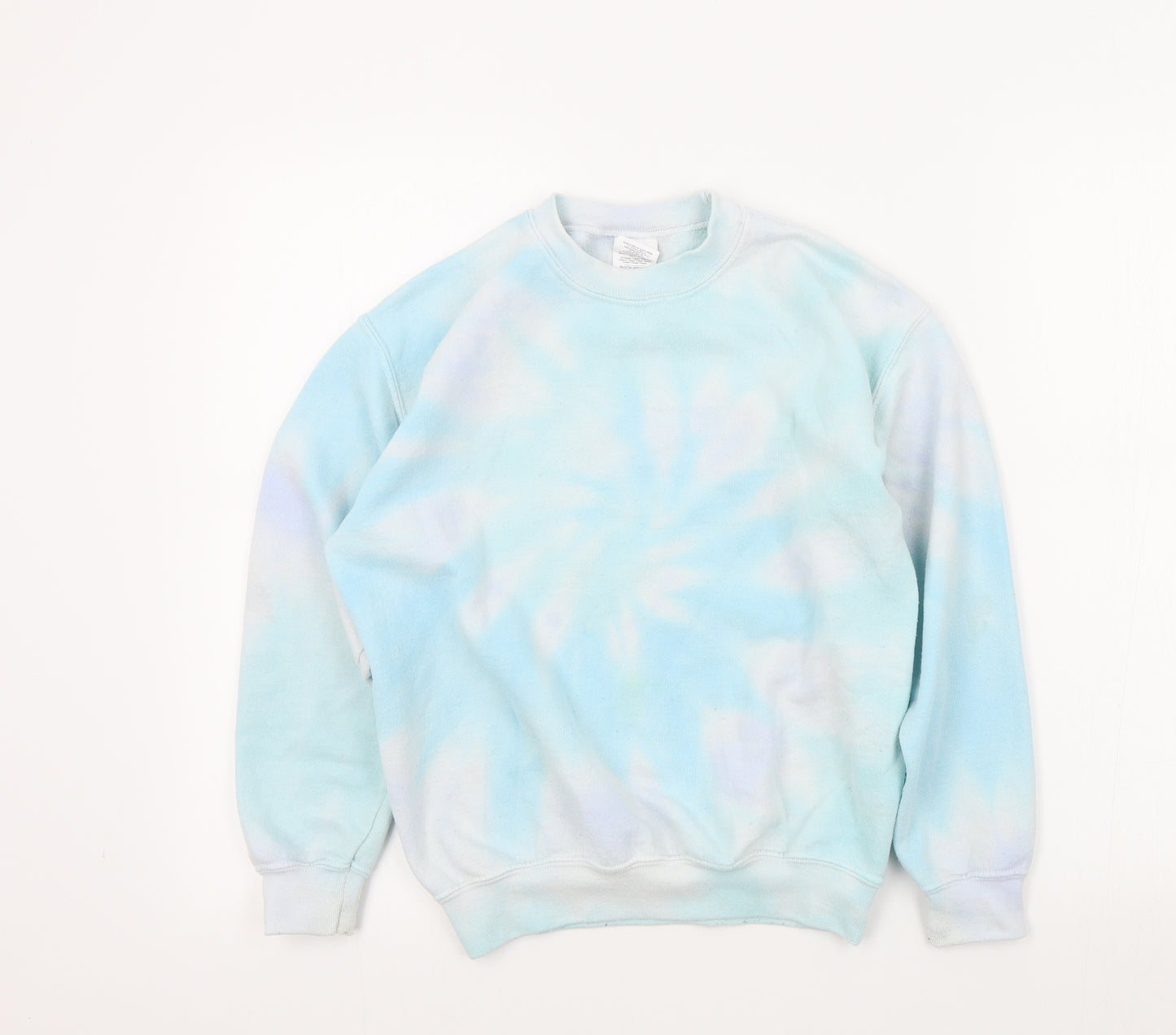 Gildan Girls Blue Colourblock  Pullover Jumper Size M