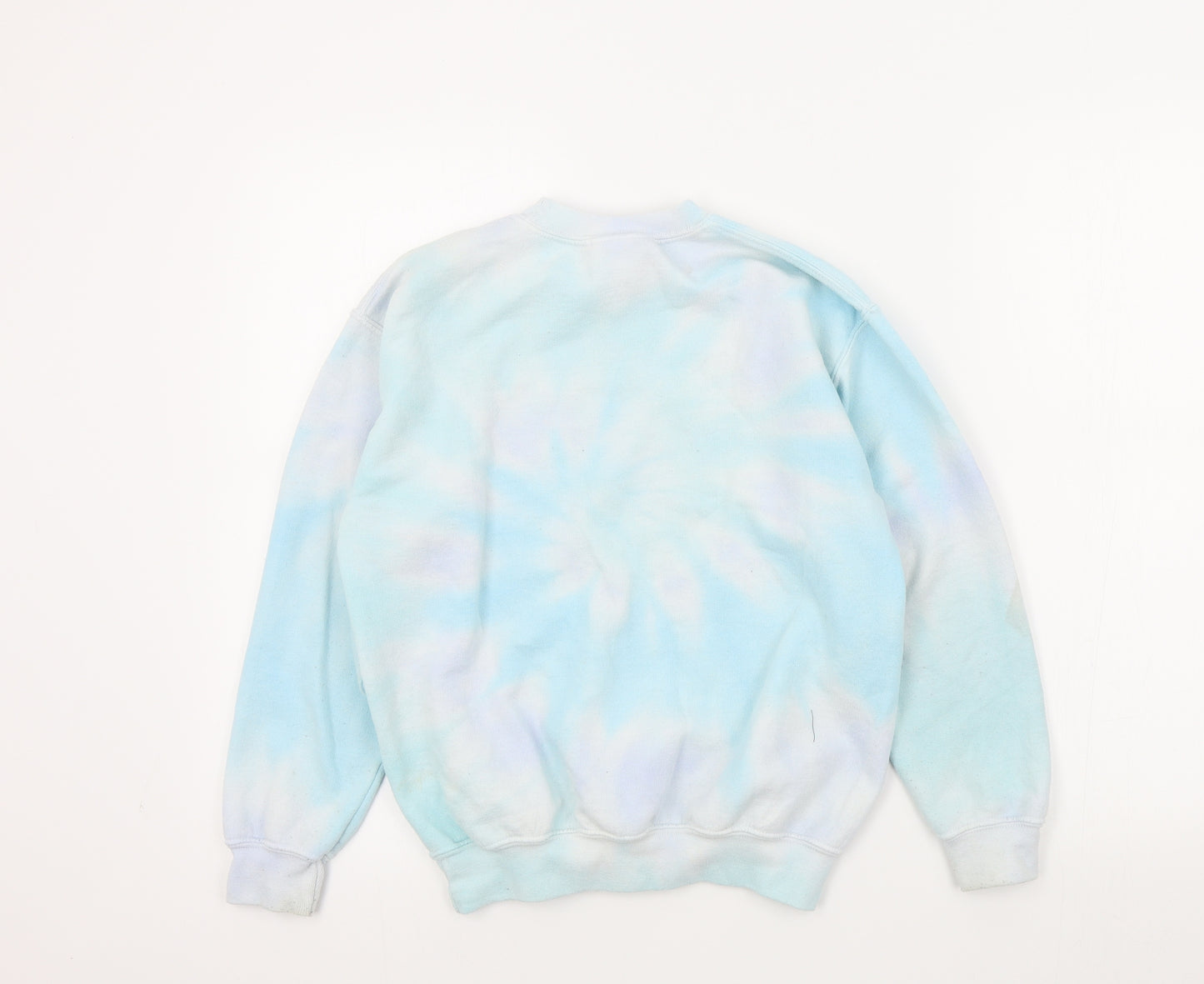 Gildan Girls Blue Colourblock  Pullover Jumper Size M
