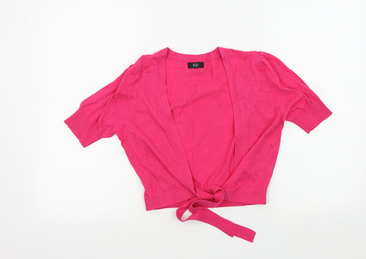 F&F Womens Pink Cardigan Jumper Size 12