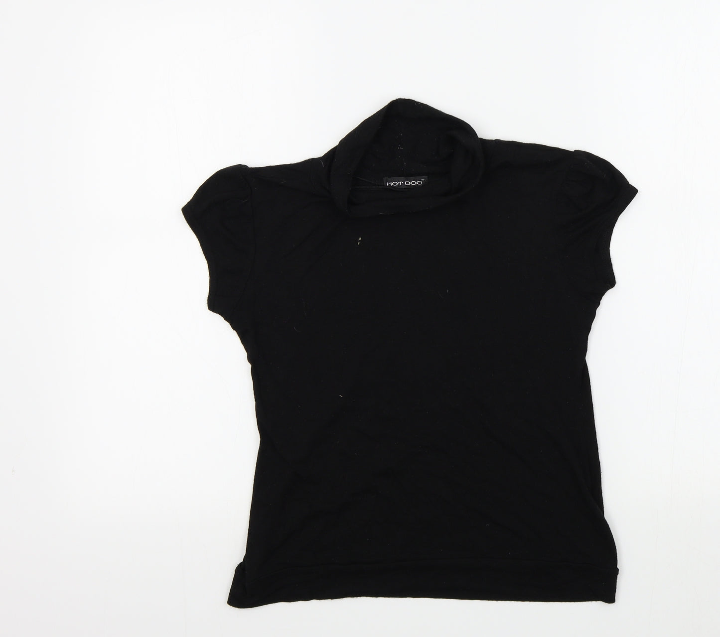 Hotdog Womens Black Colourblock  Basic T-Shirt Size M