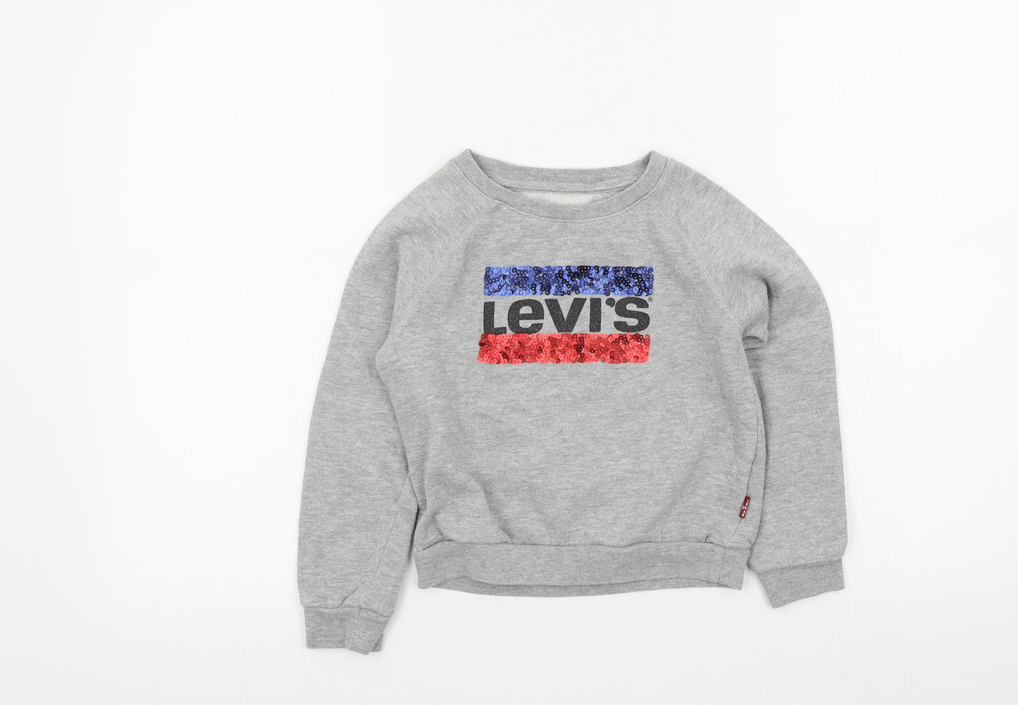 Levi's Girls Grey Colourblock  Pullover Jumper Size 8 Years  - levi's