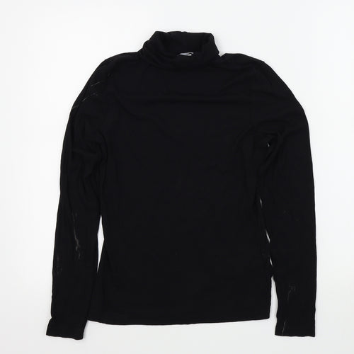 H&M Womens Black Colourblock  Basic T-Shirt Size M