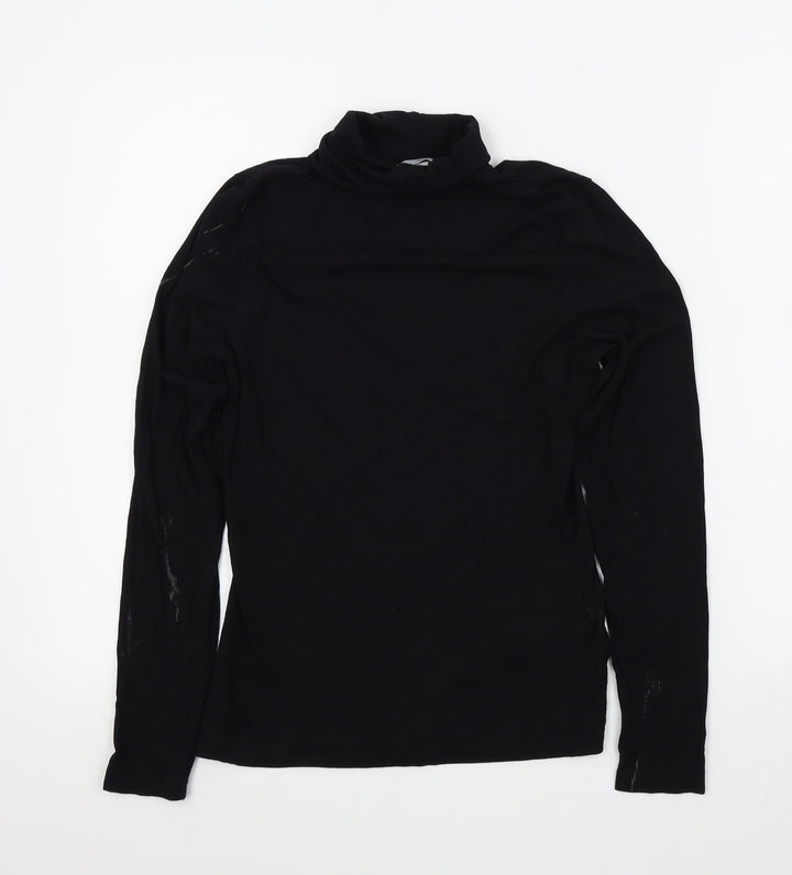 H&M Womens Black Colourblock Basic T-Shirt Size M