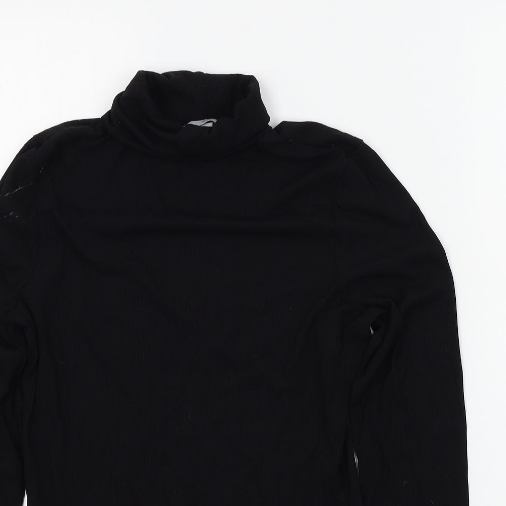 H&M Womens Black Colourblock  Basic T-Shirt Size M