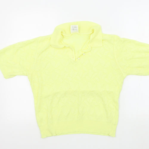 CARLYLE Womens Yellow   Pullover Jumper Size M