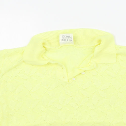 CARLYLE Womens Yellow   Pullover Jumper Size M