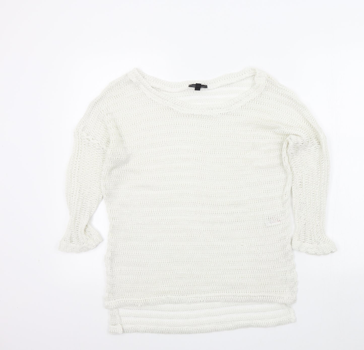 Topshop Womens White   Pullover Jumper Size 12