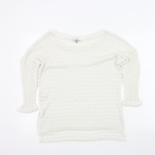 Topshop Womens White   Pullover Jumper Size 12