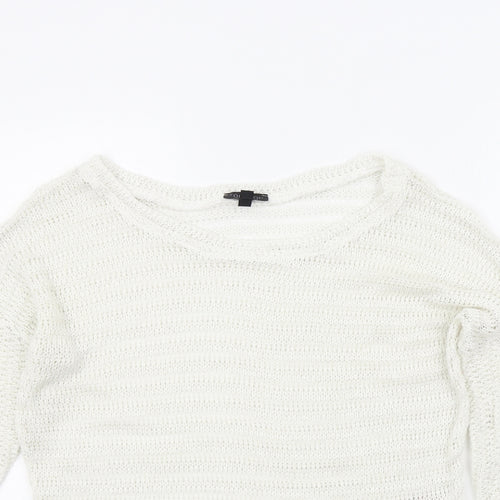 Topshop Womens White   Pullover Jumper Size 12
