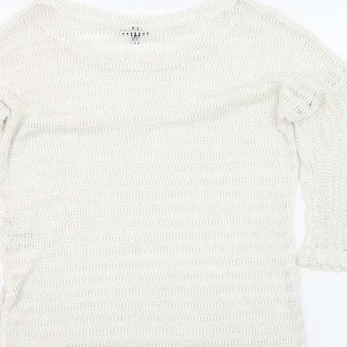 Topshop Womens White   Pullover Jumper Size 12