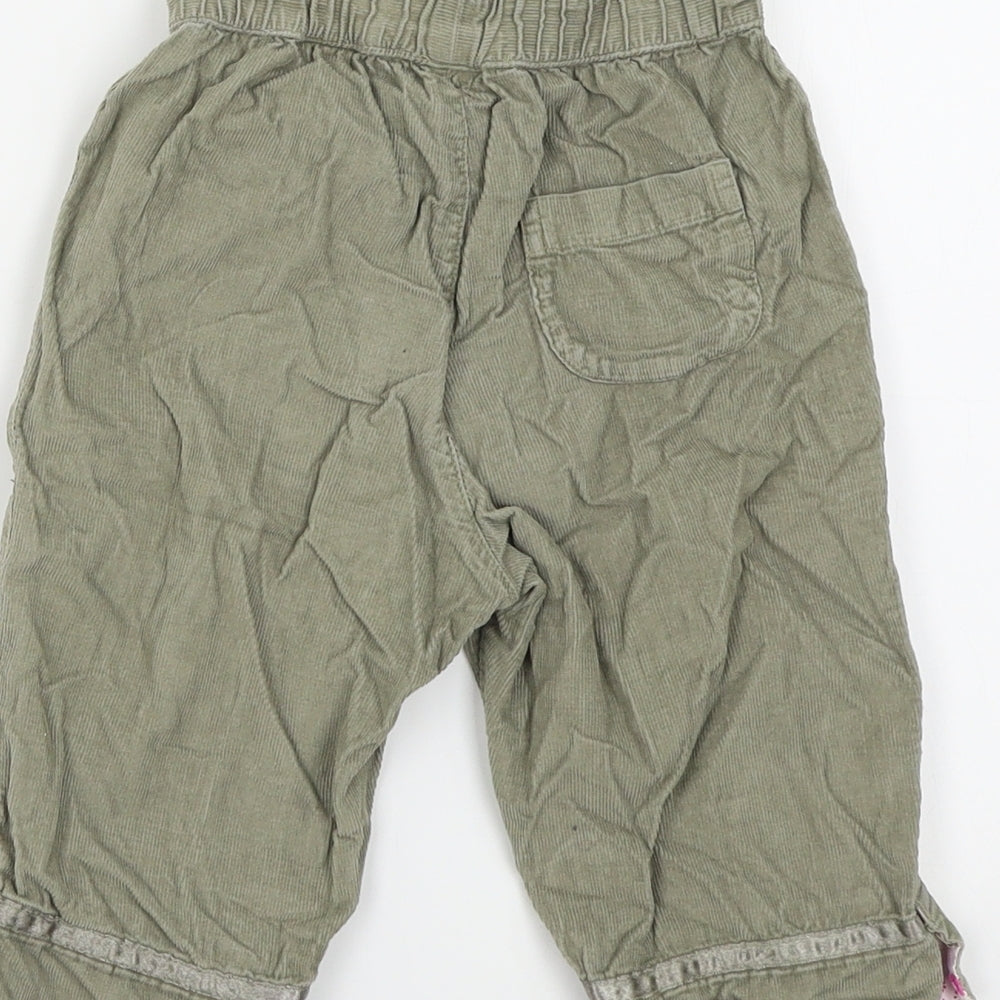 H&S Girls Green Colourblock  Jogger Trousers Size 6-9 Months