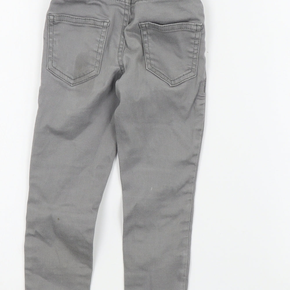 Primark Girls Grey Colourblock  Skinny Jeans Size 3-4 Years
