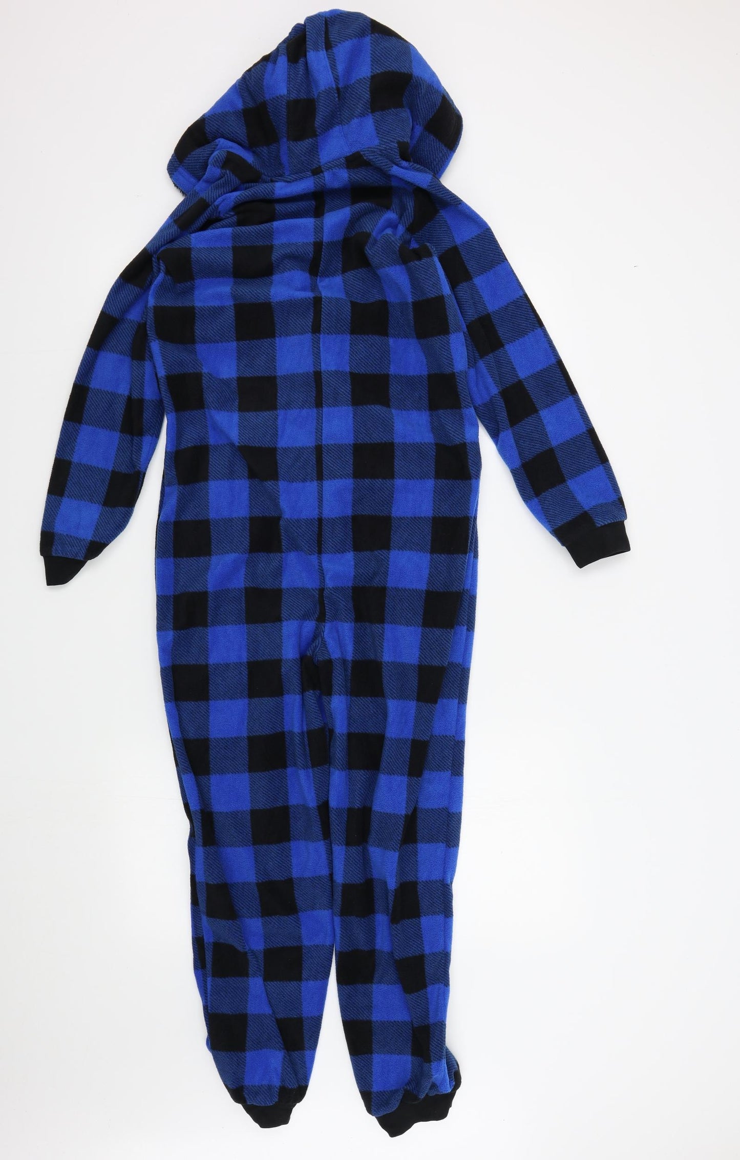 George Boys Blue Check   Bodysuit Size 11-12 Years