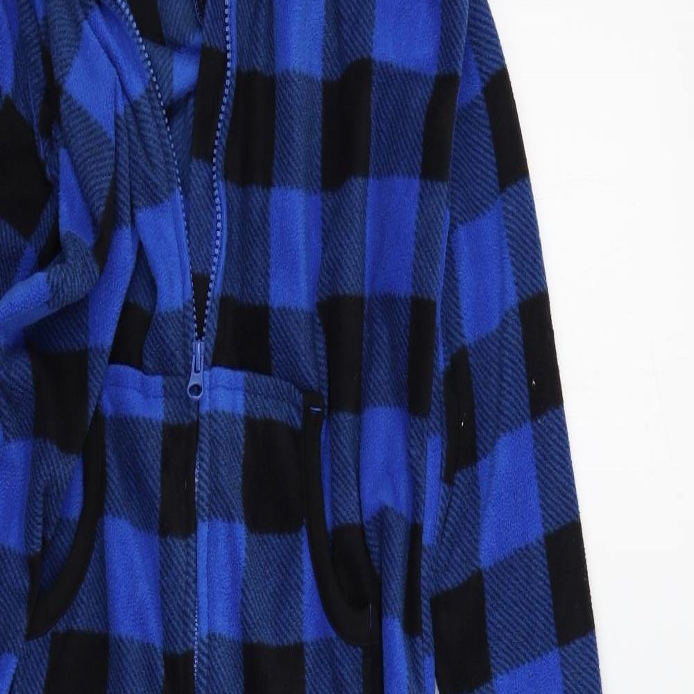 George Boys Blue Check   Bodysuit Size 11-12 Years