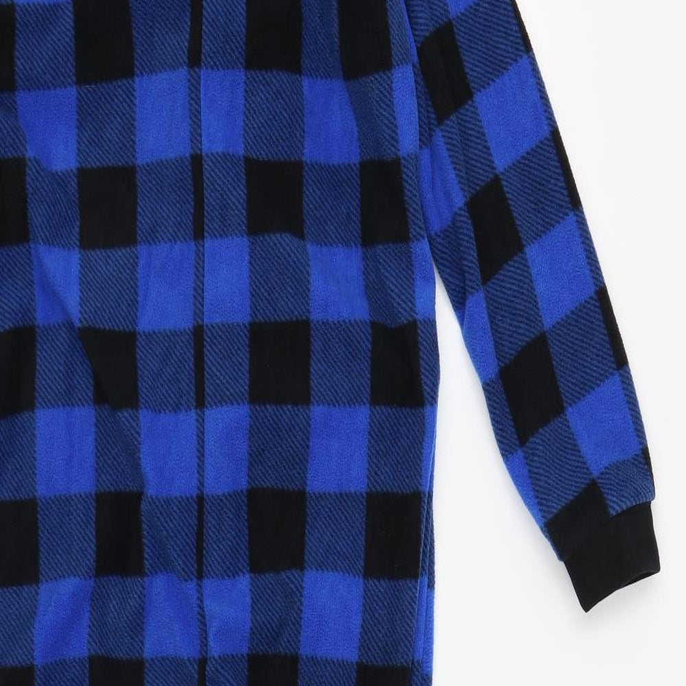 George Boys Blue Check   Bodysuit Size 11-12 Years