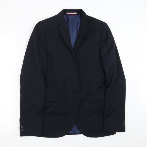 Ventuno 21 Mens Blue   Jacket Suit Jacket Size 38