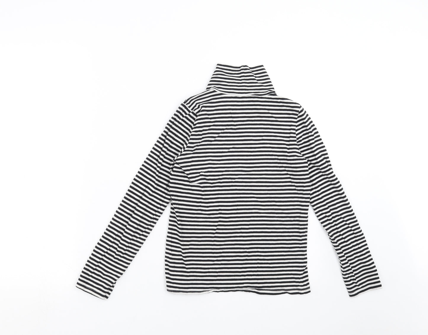 TU Girls Black Striped  Basic T-Shirt Size 10 Years