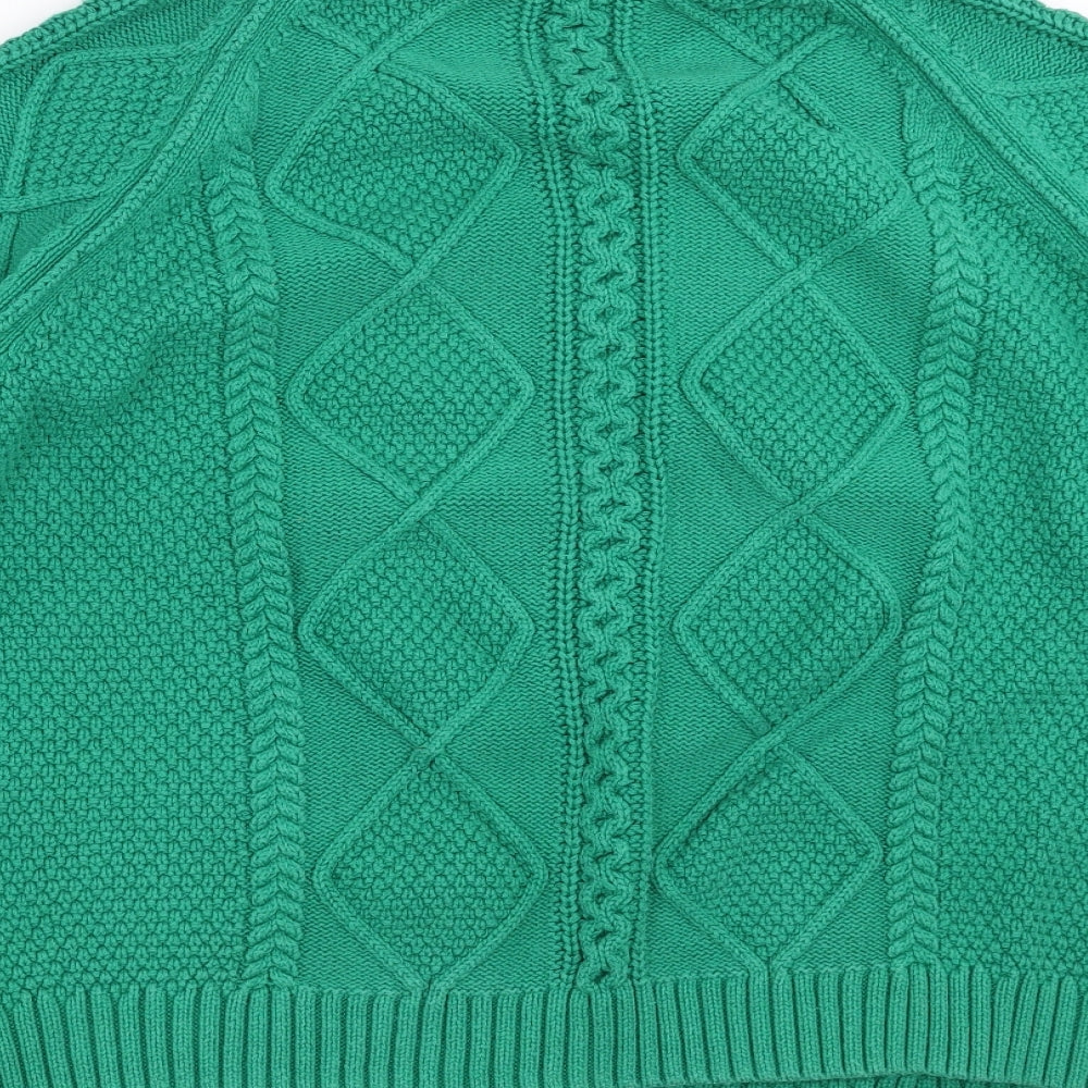 TU Womens Green Geometric Knit Pullover Jumper Size 20