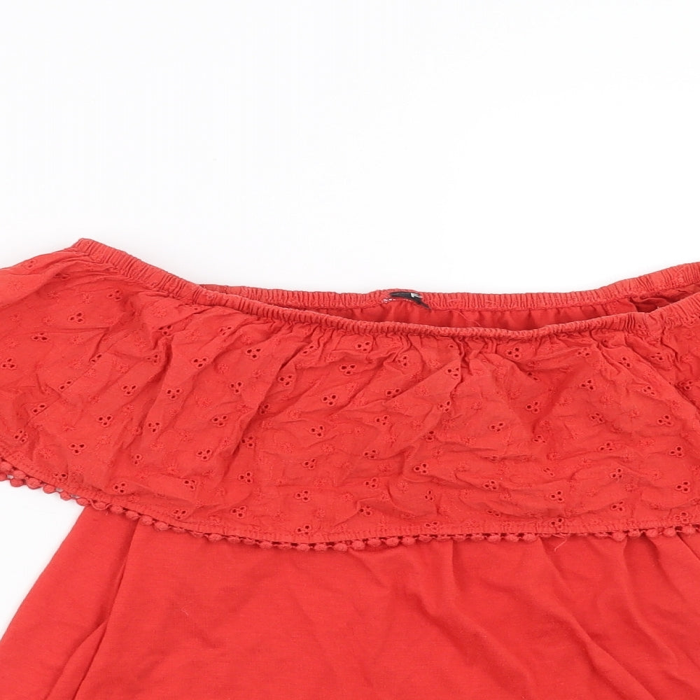 Pep&co Womens Red   Basic T-Shirt Size 10