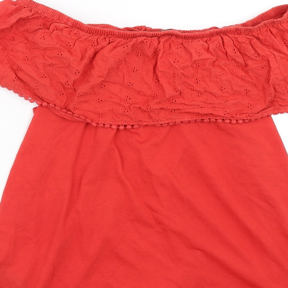 Pep&co Womens Red   Basic T-Shirt Size 10