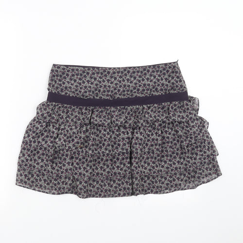 MNG collection Womens Purple Floral  Mini Skirt Size 10