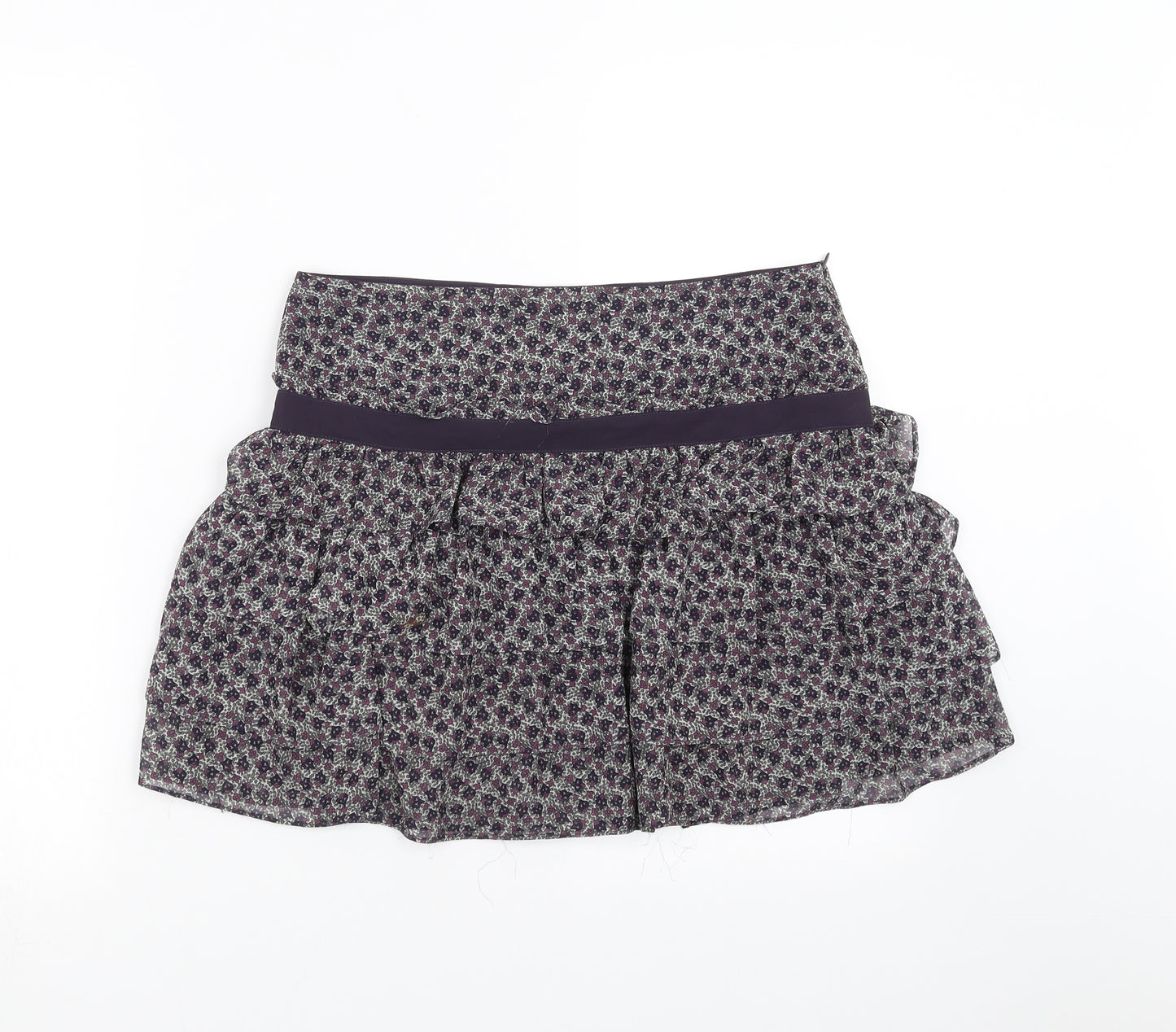 MNG collection Womens Purple Floral  Mini Skirt Size 10